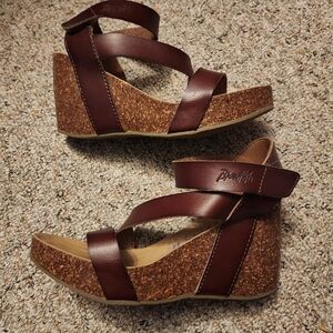 Blowfish Malibu Hapuku Wedge Sandals Dark Brown